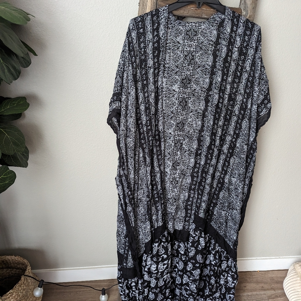 PAISLEY TAPESTRY FREE FLOW DUSTER KIMONO